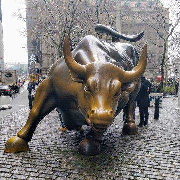 New-York-Hiver-Taureau-de-Wall-Street