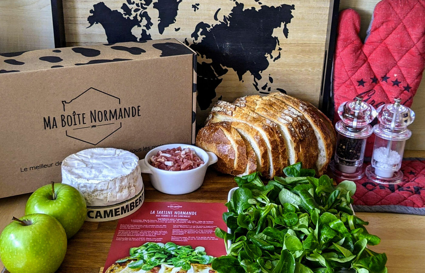 Recette Tartine Normande aux pommes & camembert