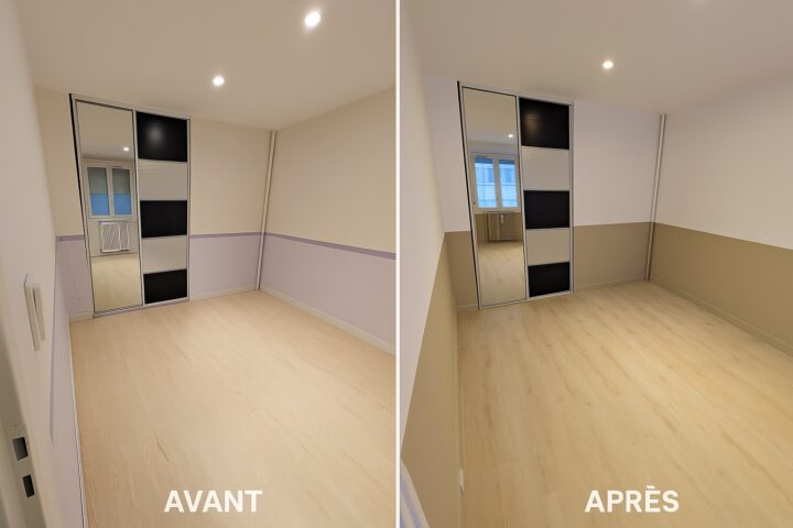 Entreprise Chapron Peinture à Argences : rénovation complète d’une chambre en Normandie