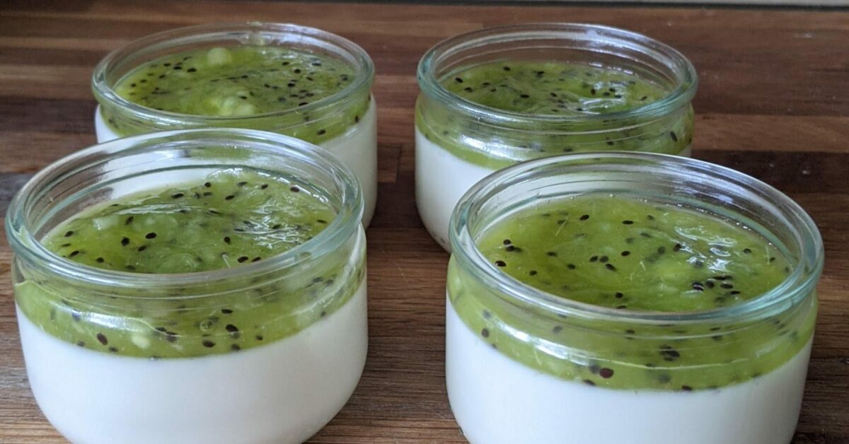 panna cotta kiwi
