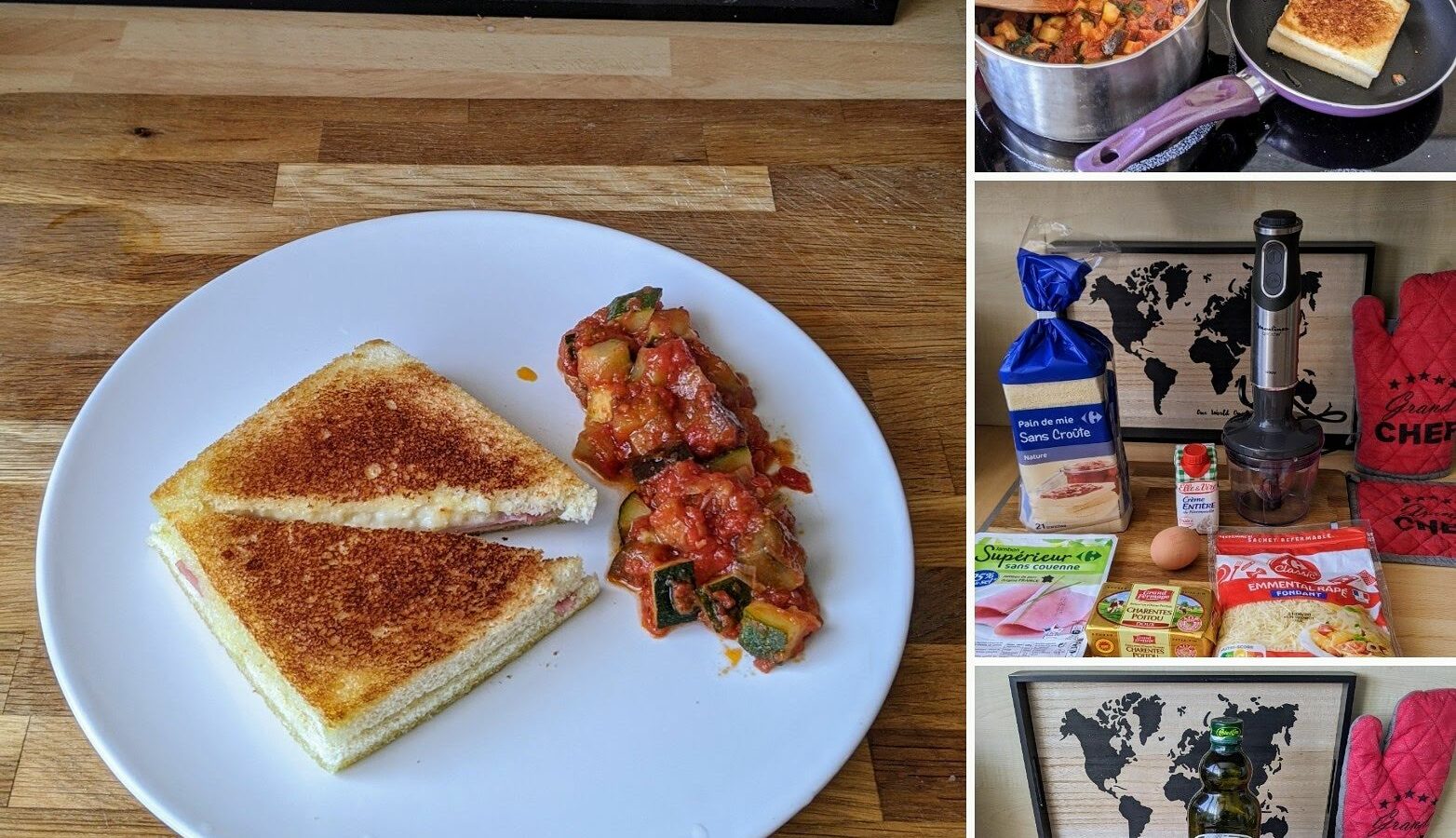 Recette Cyril Lignac : Croque Monsieur – Ratatouille