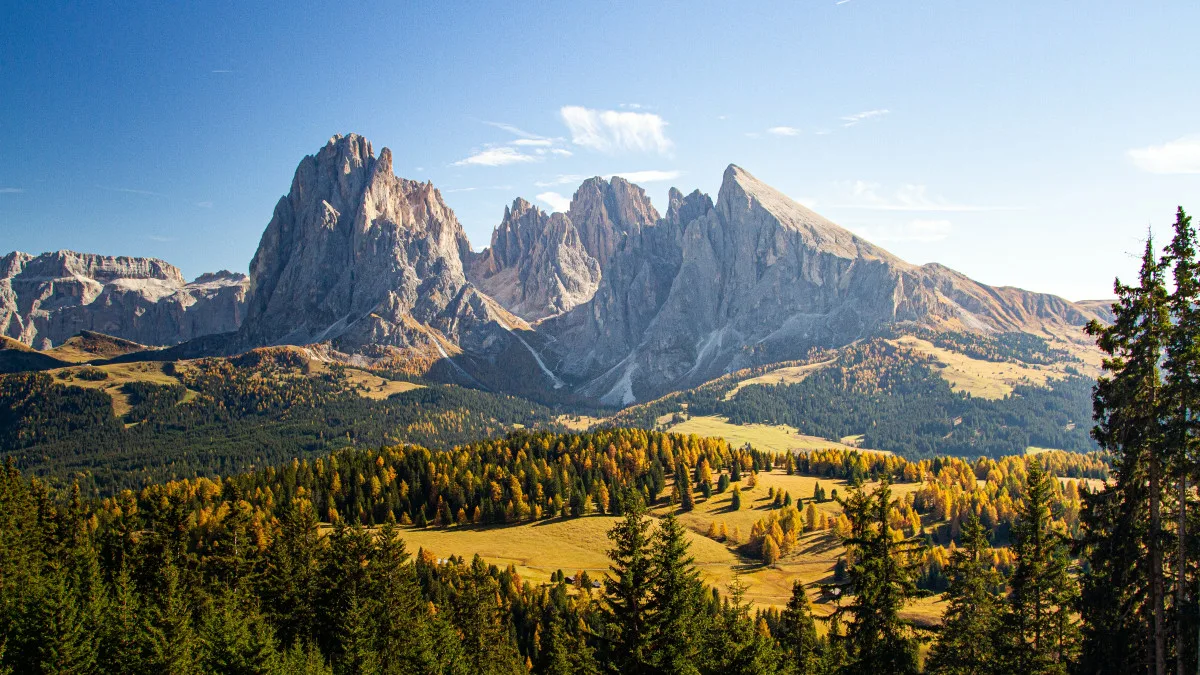 décor de montagne en été sous un beau soleil